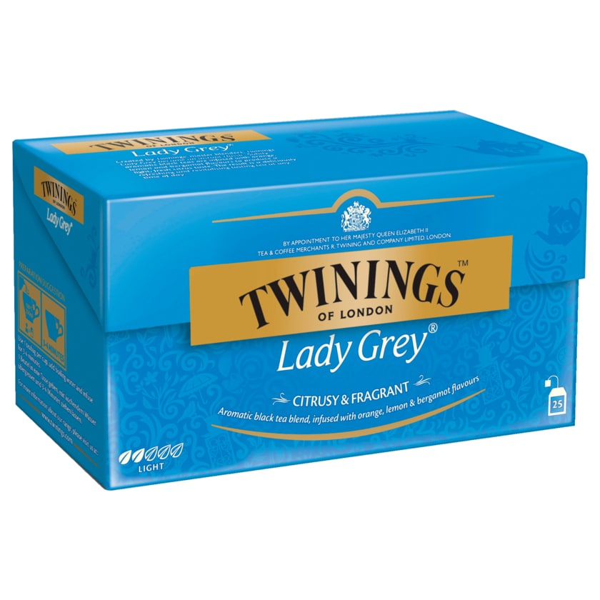 Twinings Schwarztee Lady Grey 50g, 25 Beutel